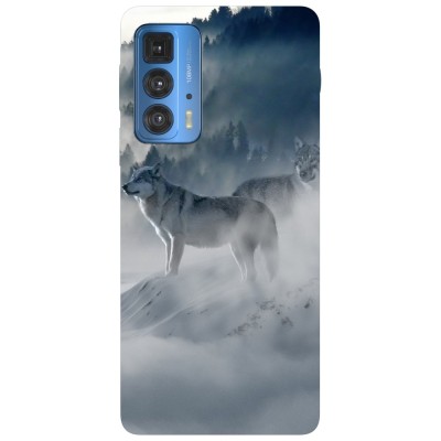 Husa compatibila cu Motorola Edge 20 Lite model Nordic art wolf, Silicon, TPU, Viceversa foto