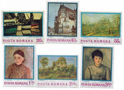 Romania (554) - Reproduceri de arta - Impresionismul, 1974 - serie neobliterata foto