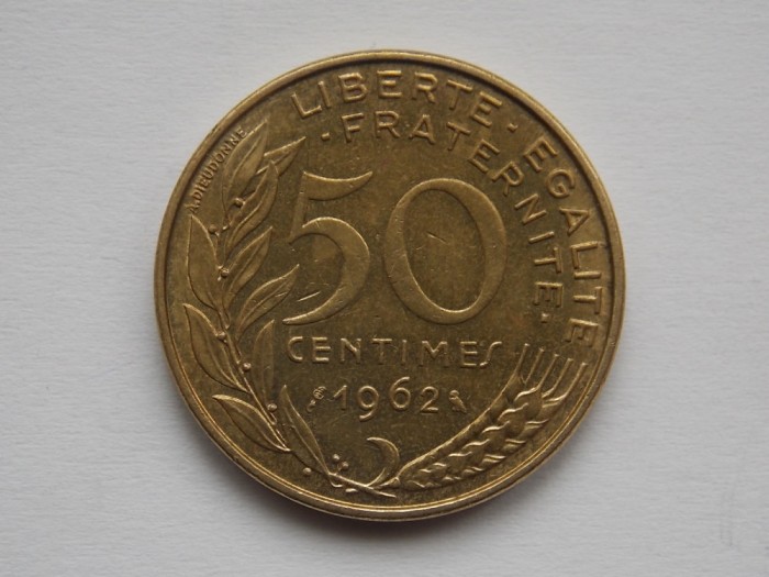 50 CENTIMES 1962 FRANTA