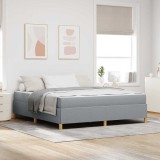 VidaXL Pat cu arcuri Gri deschis și alb 180 x 200 cm țesătură 3398955