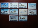 SIERRA LEONE 1990 SERIE AVIATIE SUA WW2 MNH-