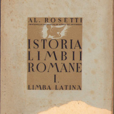 HST C1032 Istoria limbii române Limba latină volumul I 1938 Rosetti