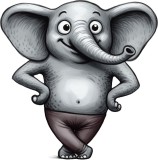 Cumpara ieftin Sticker Auto, Elefant, 25 cm, 12232ST-11, Oem