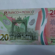 Mexic 20 Pesos Comemorativa 2021 Polimer Seria AE Semnatura 2 UNC