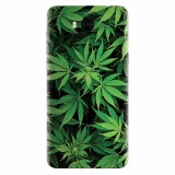 Husa silicon pentru Huawei Y5 2017, Green Leaf Pattern