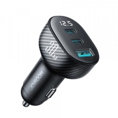 Incarcator Auto Joyroom JR-CCD04, 30W, 3A, 1 x USB-A - 2 x USB-C, Negru foto