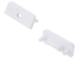 Obturator Alb pentru Profile LED cu Orificiu - 20 Buc ABS