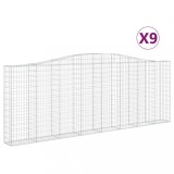 Cumpara ieftin Cosuri gabion arcuite 9 buc. 400x30x140/160 cm fier galvanizat