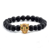 Cumpara ieftin Bratara unisex leopard, BT141, Negru/Auriu