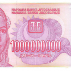 Bancnota Iugoslavia 1.000.000.000 Dinari 1993 - P126 UNC