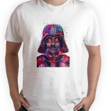 Tricou personalizat barbat &quot;DARTH VADER MOSAIC&quot;, Alb, Bumbac, Marime L