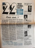 Revista 22 nr 38 editia 1991 limba romana coperti brosate dimensiune 42 x 30 cm stare buna