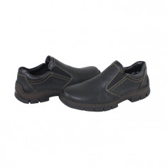 Pantofi casual barbati piele naturala - Rieker negru - Marimea 44 foto