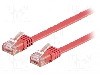Cablu patch cord, Cat 6, lungime 1m, U/UTP, Goobay - 96400 foto