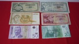LOT BANCNOTE IUGOSLAVIA DINARI 6 BUC.