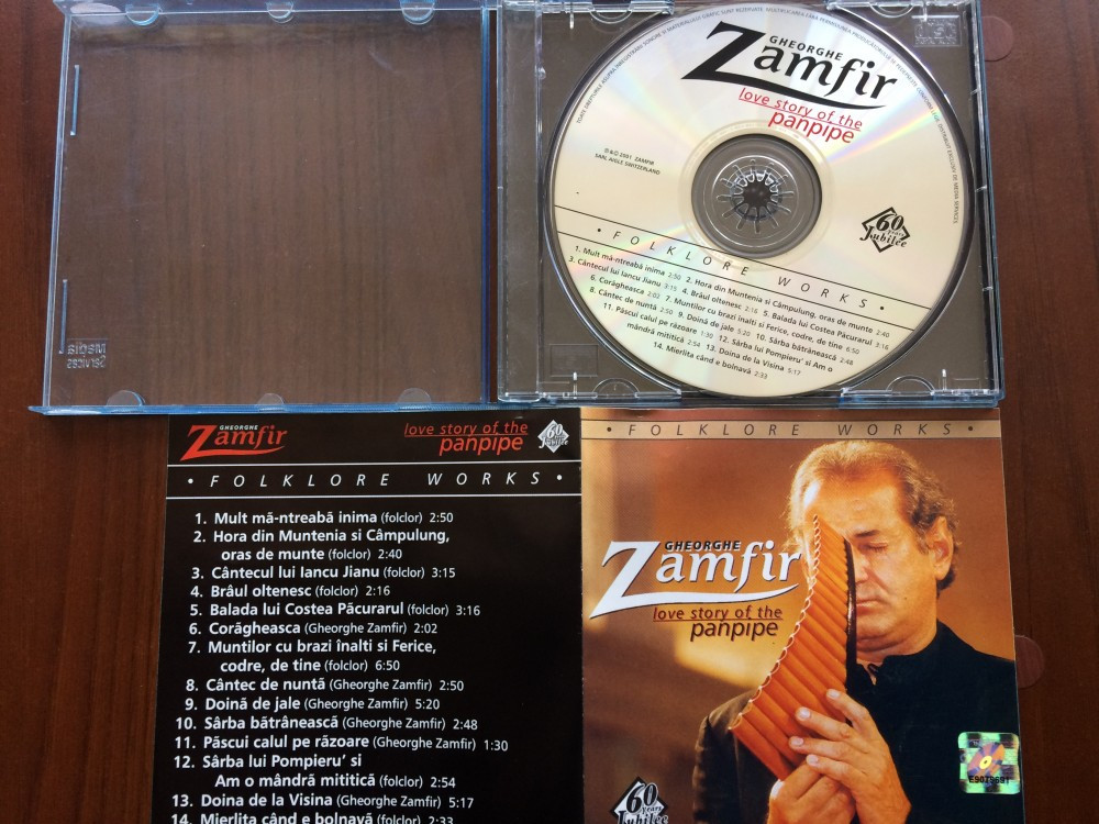 Gheorghe zamfir love story of the panpipe cd disc muzica populara folclor  nai NM | Okazii.ro