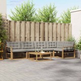 vidaXL Set de canapele de exterior 6 pcs Alb și gri deschis 3388713