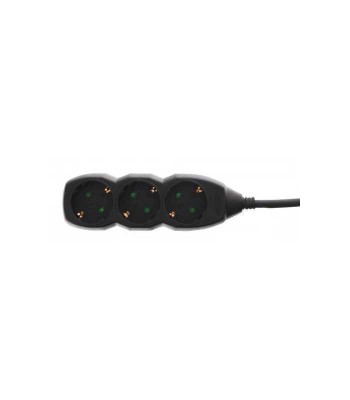 Prelungitor electric 3 prize 5m 3xG1.5mmp 3500W 16A negru Well foto