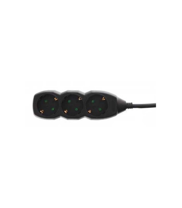 Prelungitor electric 3 prize 5m 3xG1.5mmp 3500W 16A negru Well