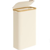 SONGMICS Cos rufe slim pentru spatii inguste,sac detasabil,65 litri,42x23x71 cm,crem