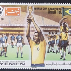 YEMEN, FOTBAL 1970 - SERIE COMPLETĂ MNH