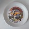 Farfurie decorativă vintage de colecție, design Giovanni De Simone, produsă de Ceraminter pentru Autogrill, anii &rsquo;80, Made in Italy, 25cm