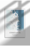 Poster Canvas cu Harta Orașului Constanta - Rom&acirc;nia &ndash; Print Digital Ne&icirc;nramat | A4 (21 x 29.7 cm)