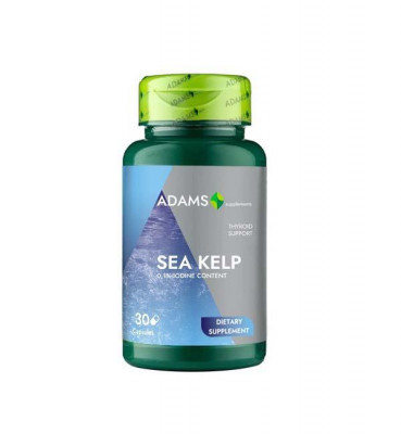 Sea Kelp Iod Natural 600 miligrame 30 capsule Adams Vision foto
