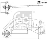 FEBI BILSTEIN 187786 Brat suspensie roata