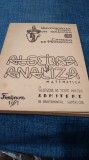 ALGEBRA SI ANALIZA MATEMATICA -C ULEGERE DE TESTE -TIMISOARA 1991-UNIVERSITATIN TIMISOARA