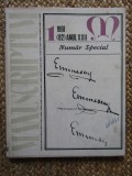 Manuscriptum Anul XXII 1 1991 (82) Numar special dedicat lui Mihai Eminescu
