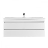 Masca Chiuveta Baie Leziter Cube 120 Alb Lucios Suspendat Ceramica 121x46.5x53 cm 4 Sertare