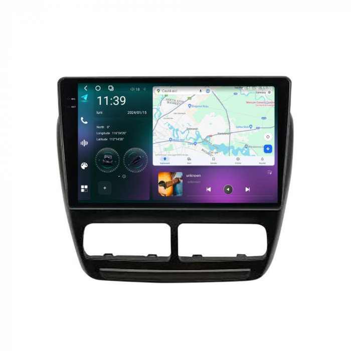 Navigatie dedicata cu Android Fiat Doblo 2010 - 2015, 12GB RAM, Radio GPS Dual