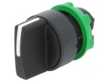 Comutator Rotativ 22mm 3 Pozitii Negru