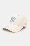 New Era șapcă de baseball din bumbac culoarea bej, cu imprimeu, 60595171