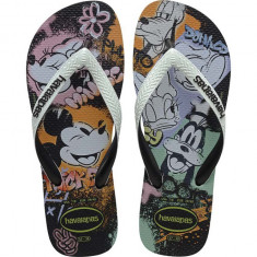 Havaianas slapi DISNEY STYLISH femei, culoarea negru, cu toc plat, 4123500.4747