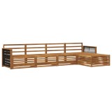 vidaXL Set de canapele de exterior 5 pcs natural Lemn Solid de Acacia 3383232