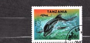 TANZANIA 1994 - FAUNA. BALENA CENUSIE. TIMBRU STAMPILAT, SA29 foto