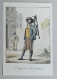 Adolphe Eug&egrave;ne Gabriel Roehn &quot;Repasseur de ciseaux&quot; litografie 1817, Scene gen, Cerneala, Altul