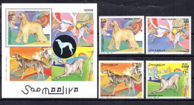 SOMALIA 2003 FAUNA ANIMALE DOMESTICE CAINI COTA MICHEL 26 EURO foto