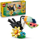 LEGO&reg; Creator 3 in 1 - Animale salbatice: Tucan tropical 31173, 225 piese