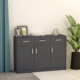 vidaXL Dulap, gri, 110x30x75 cm, lemn prelucrat 800704