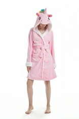 PJM68-5 Halat pufos cu cordon in talie, model unicorn