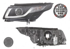 Far Land Rover Range Rover Evoque, 05.2015-, fata, Stanga, bi-xenon; cu LED daytime running light; D3S+LED; electric; cu gas bec xenon; cu ballast; c
