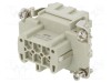 Conector HDC TE Connectivity inserturi contact mamă 6 pini 16A 500V
