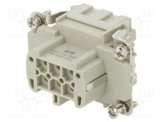 Conector HDC TE Connectivity inserturi contact mamă 6 pini 16A 500V