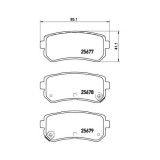 Placute frana Hyundai Ix20 (Jc) 11.10-07.19, Kona (Os Ose Osi) 06.17-04.23, Kona Box/Suv (Os Ose Osi) 06.17-, Sonata 7 (Lf) 06.14-09.20, Tucson (Tl T