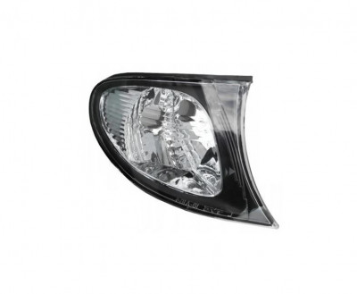 Lampa semnalizare fata Bmw Seria 3 (E46), Sedan/Combi, 10.2001-06.2005, fata, Dreapta, semnalizare alba, rama reflector negru; cu suport becuri, TYC foto