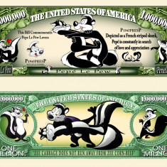 !!! SUA = FANTASY NOTE (TJ6) = DESENE ANIMATE : PEPE LE PEW - 2016 - UNC