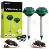 Cumpara ieftin Set 2 Aparate Anti-Cartite Birai Vensmile, 3 Moduri, Acoperire 360&deg;, Raza pana la 700 ㎡, Baterie 5v/120mA, Incarcare Solara, Vibratii, Impermeabil IP4